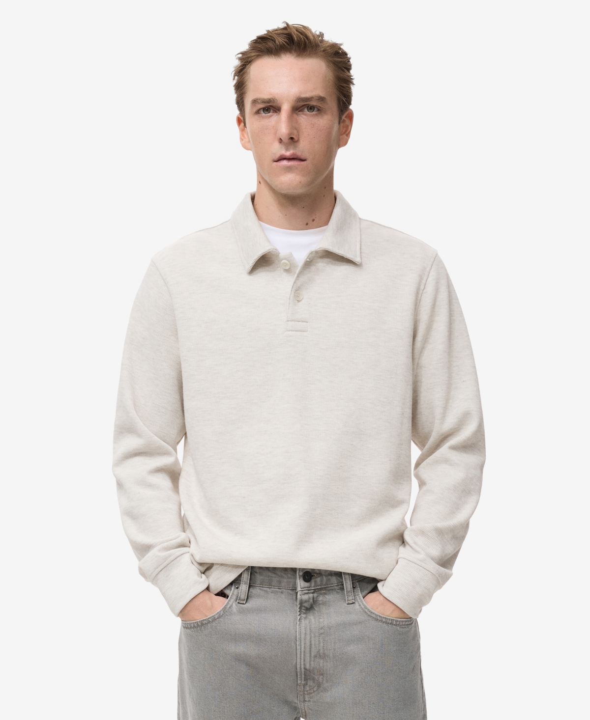 Mango Men's Regular-Fit Polo Sweatshirt