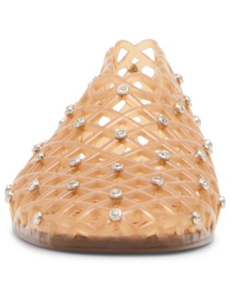 Women's Grove-R Rhinestone Caged Round-Toe Jelly Flats