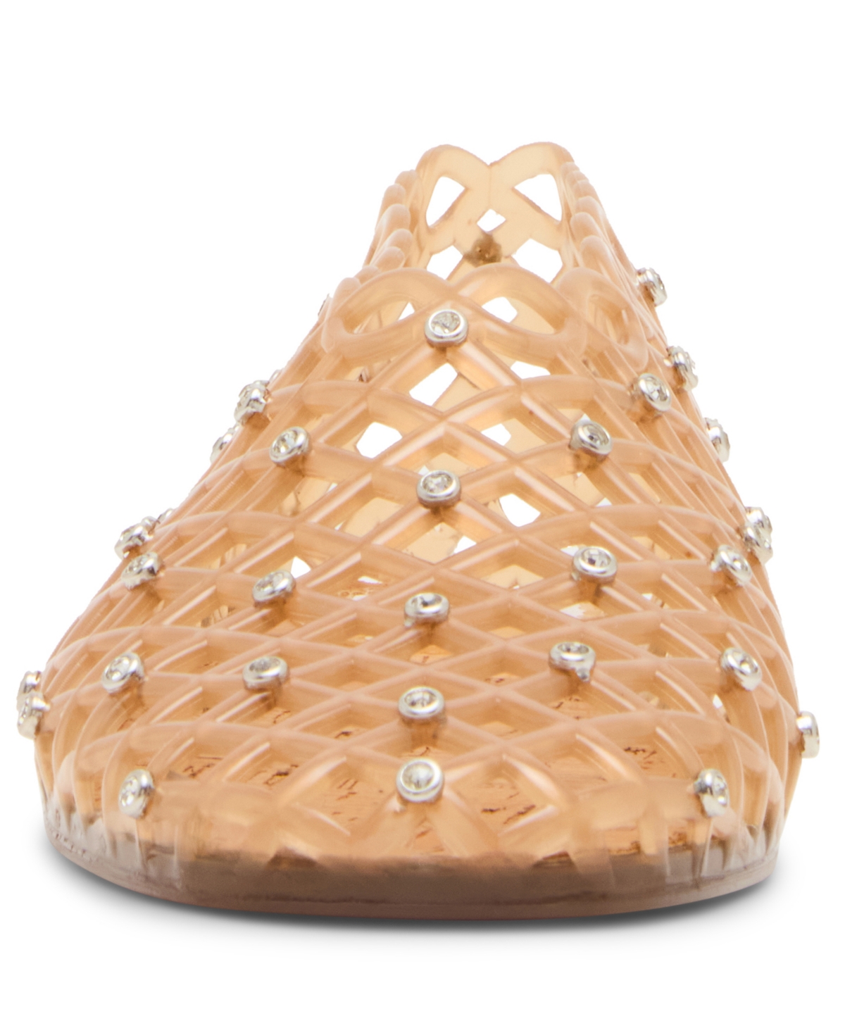Steve Madden Women's Grove-r Rhinestone Caged Round-Toe Jelly Flats