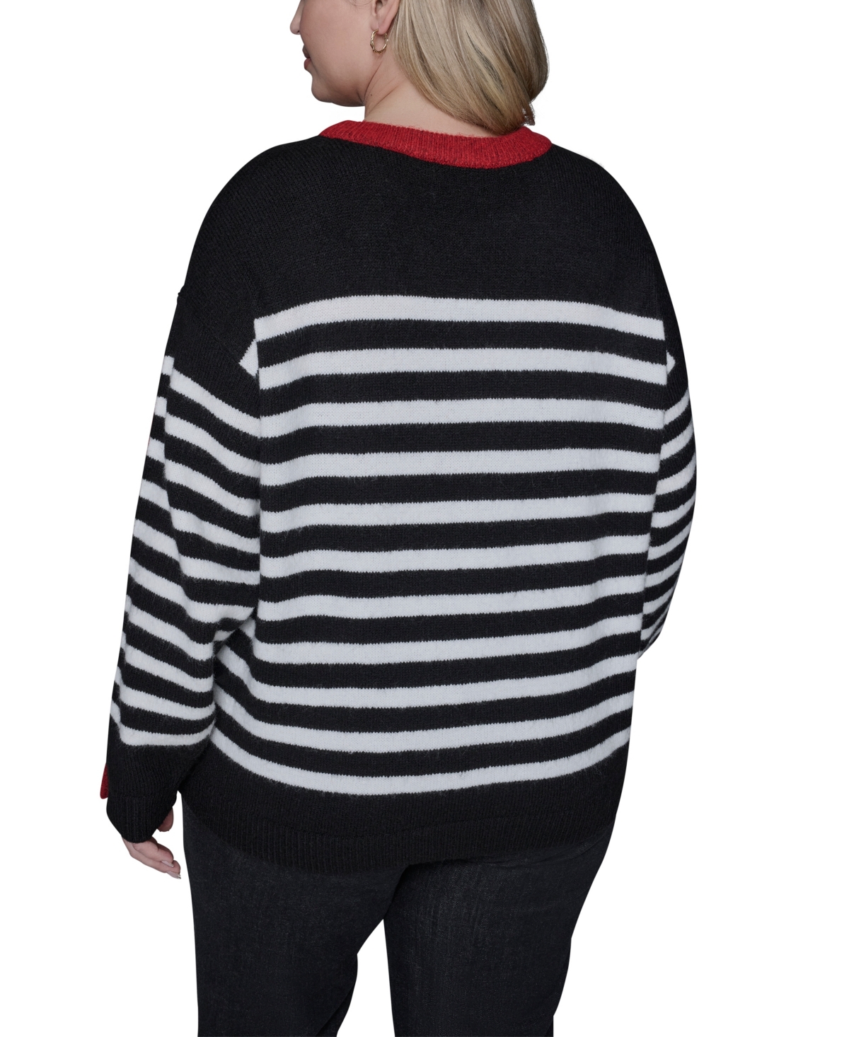 Karl Lagerfeld Paris Plus Crewneck Pull-On Sweater