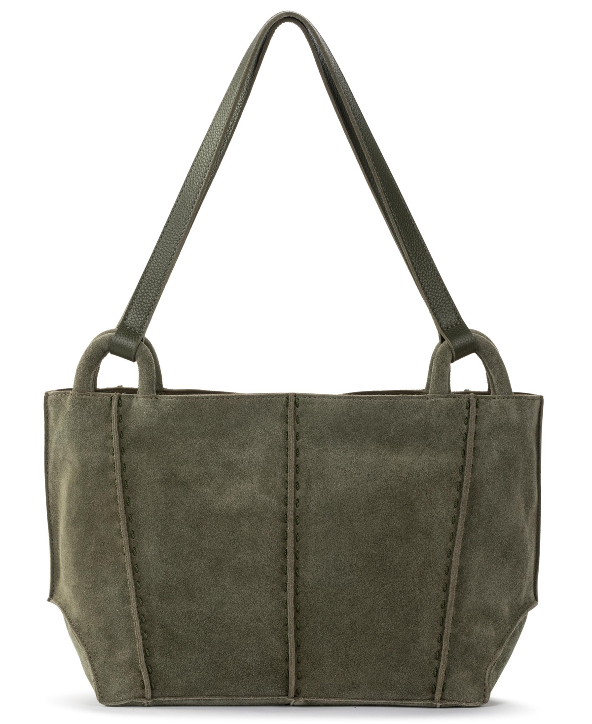 The Sak Los Feliz Leather Zipper Satchel Bag In Green