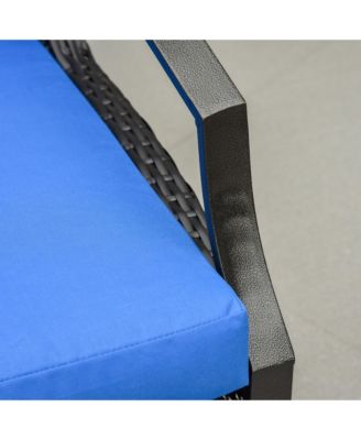 Outdoor Recliner, Reclining Chair w/ Footrest & Cushions,