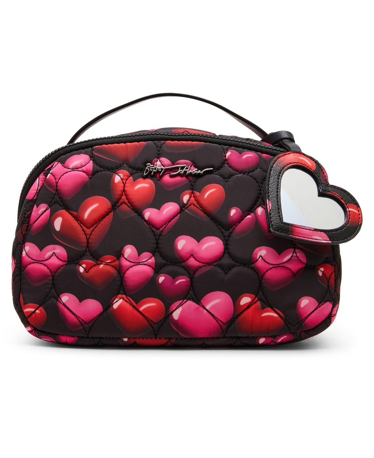 Betsey Johnson Loaf Cosmetic Case With Mirror In Multi