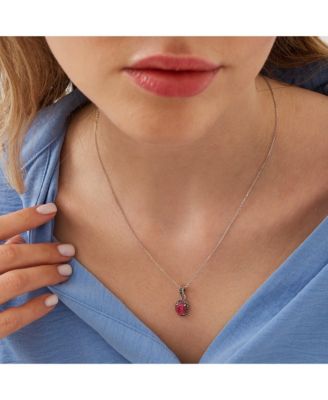 Oval Red Opal High Quality Sterling Silver Pendant Necklace