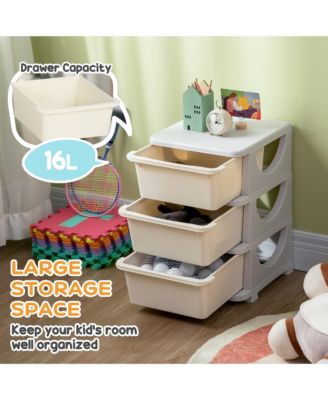 22.25&amp;#x22; 3 Tier Kids Storage Unit Dresser Tower
