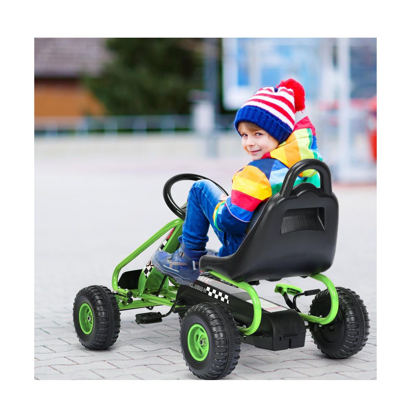 Детская игрушка SUGIFT Pedal-Powered Ride-On Car with Adjustable Seat, 66-lb. Capacity, Ages 3-6, цвет: Зелёный — фото 5