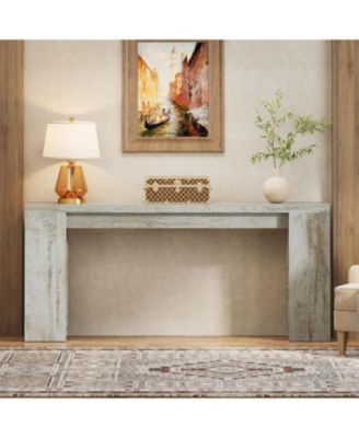 70.9-Inch Extra Long Console Table, Farmhouse Wood Sofa Table Behind Couch, Narrow Entryway Accent Table