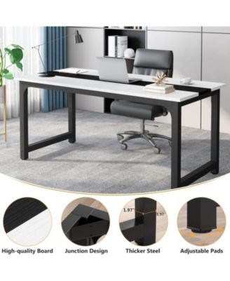 Large Executive Desk with Thicken Frame,70.8”Office Computer Desk,Modern Simple Workstation Business Furniture