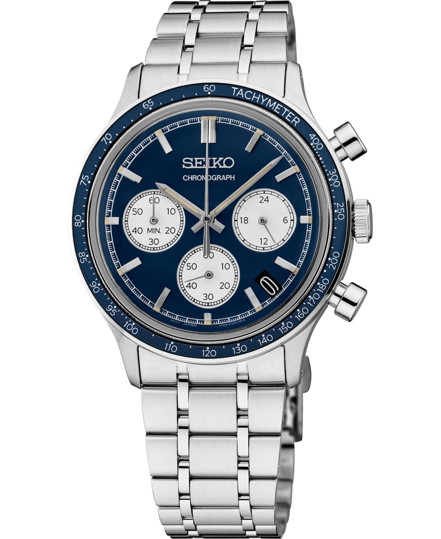 Men's Essentials Silver Stainless Steel Bracelet Watch, 38.7mm