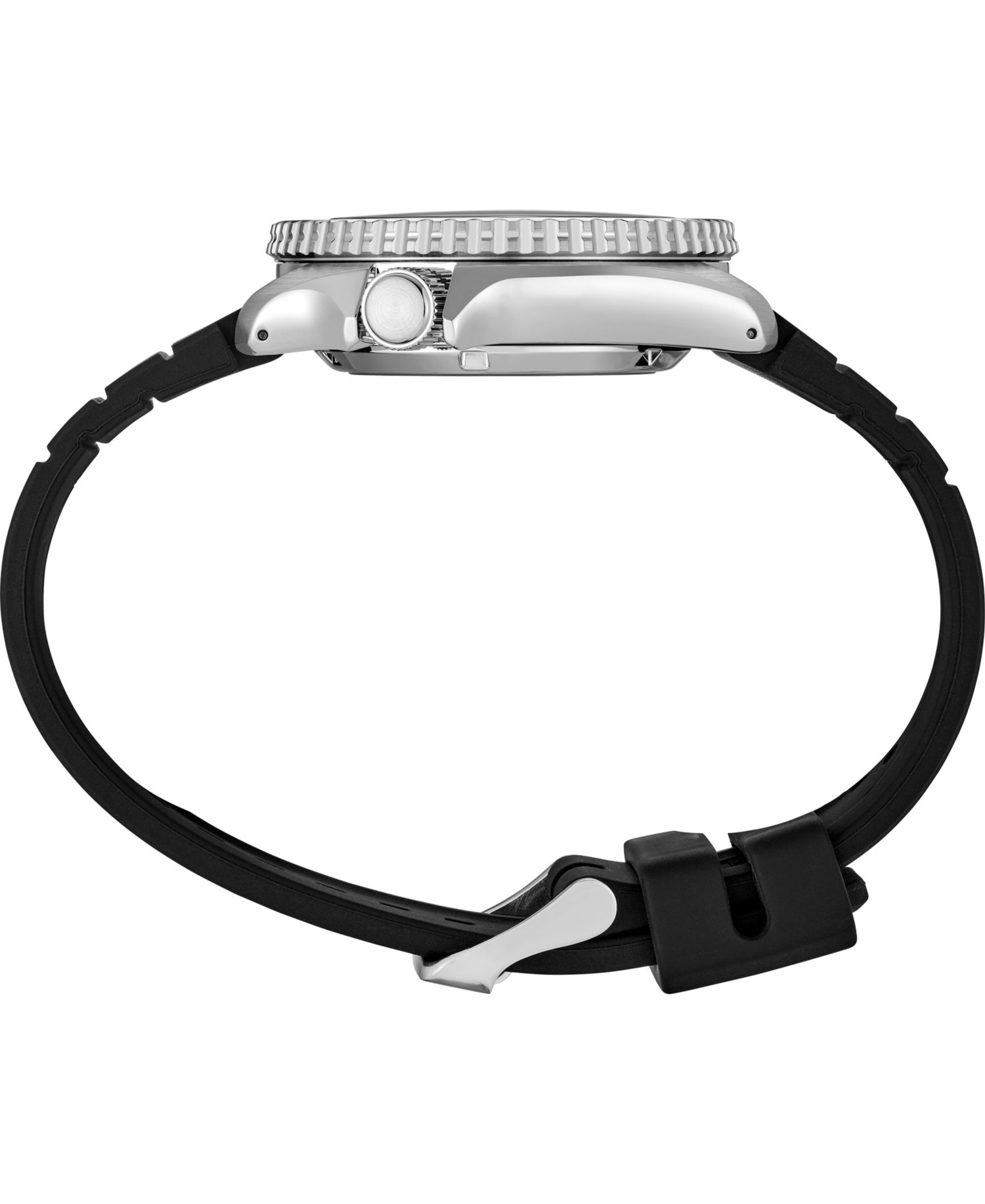 Men's 5 Sports Black Silicone Strap Watch, 42.5mm