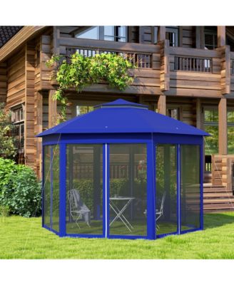 13' x 13' Pop Up Gazebo with 6 Zippe Mesh Netting,