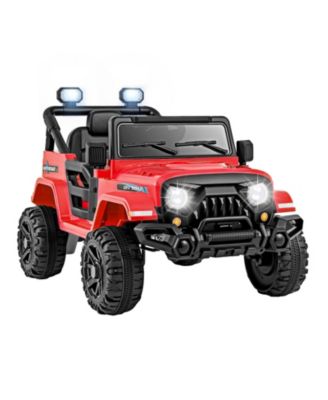 12V Kids Ride on Truck Car with Remote Control Threaded Wheels and 3 Speeds