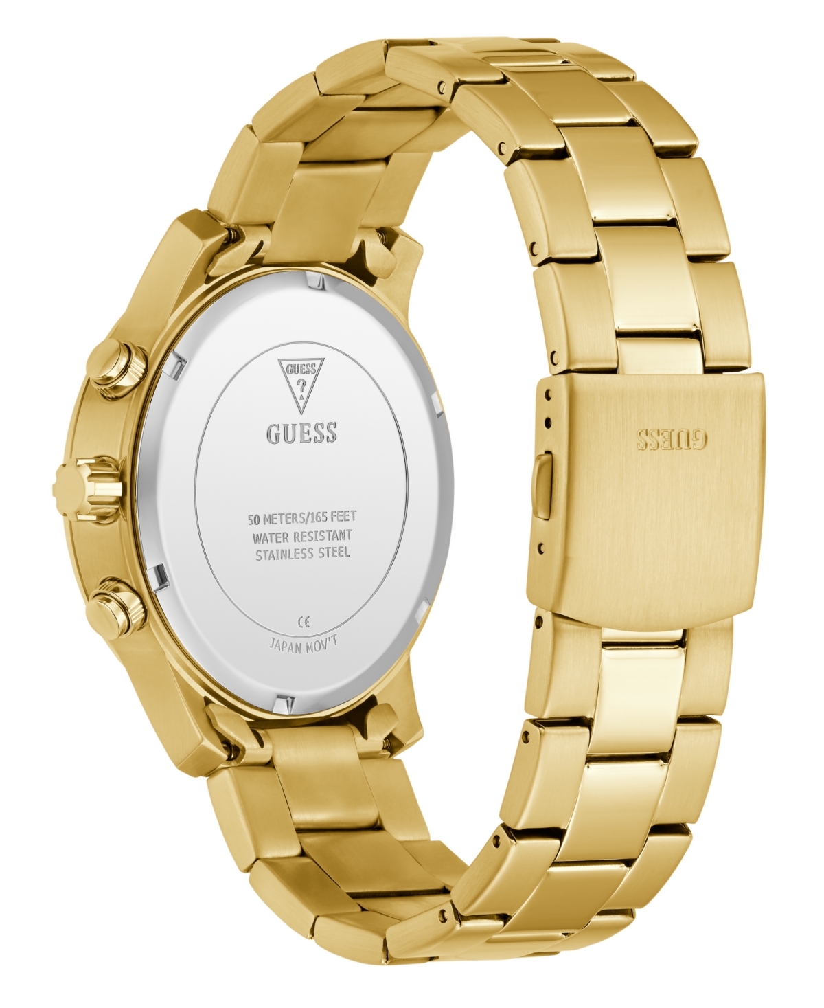 Guess Men's Gold-Tone Multi-Function Watch, 44mm