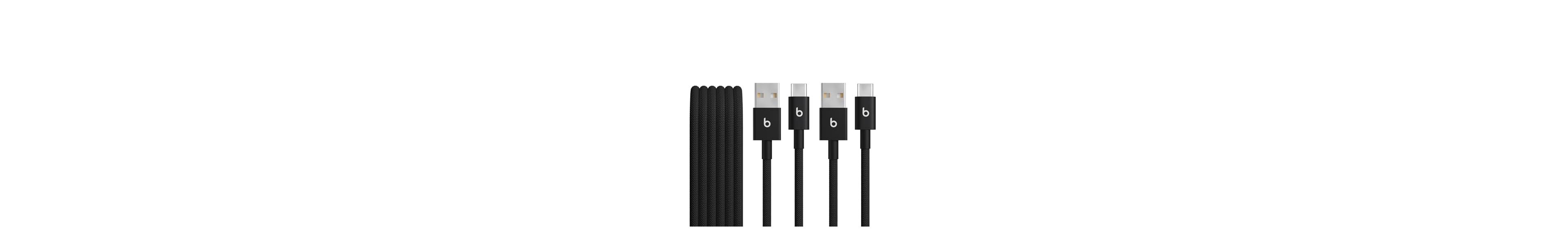 Beats Usb-a to Usb-c Woven Charging Cable for Apple and Android Devices, 2-Pack