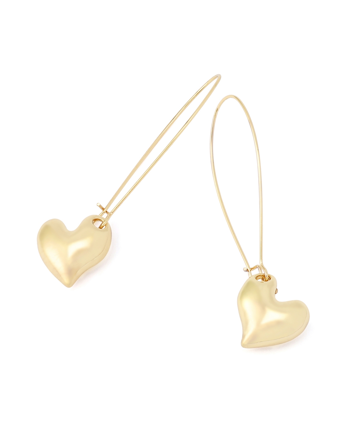 Robert Lee Morris Soho Gold Heart Dangle Earrings In Gold