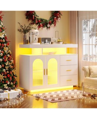 Buffet Cabinet with Wireless Charging & Motion Sensor