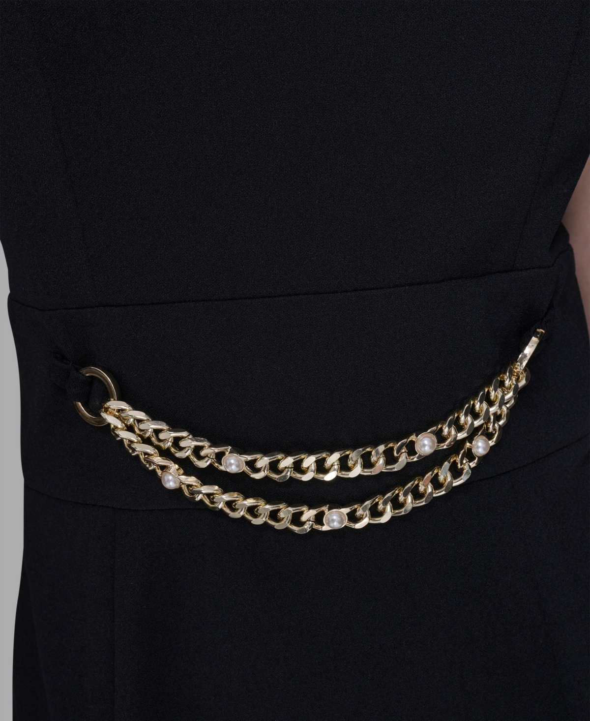 Karl Lagerfeld Women's Point Collar Sleeveless Dress In Black