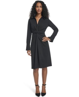 Calvin Klein - Women's Twist Detail Sheath Collar Dress