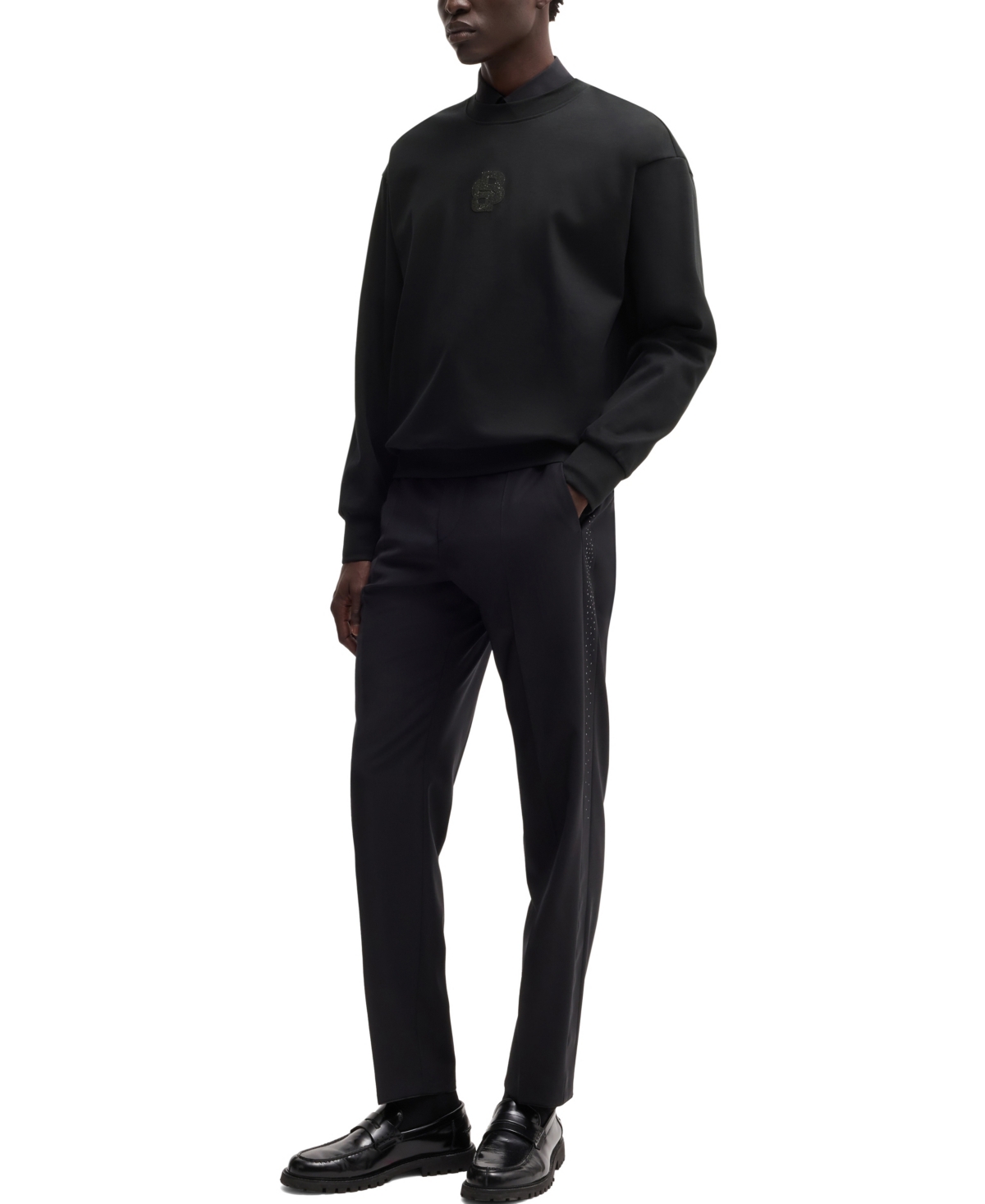 Boss by Hugo Men's Relaxed Fit Monogram Cotton Sweatshirt