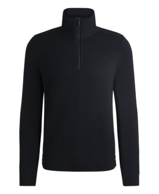 Men's Softshell Trims Zip-Neck Sweater