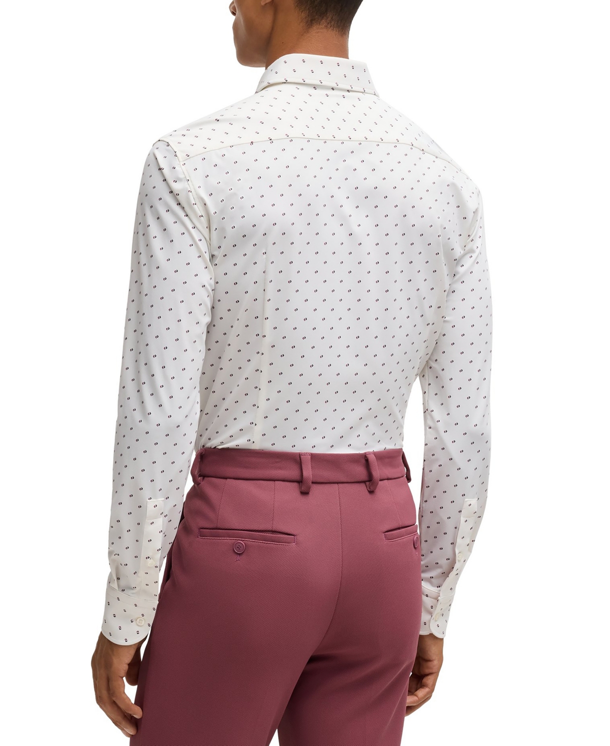 Boss by Hugo Boss Men's Printed Performance-Stretch Slim-Fit Dress Shirt