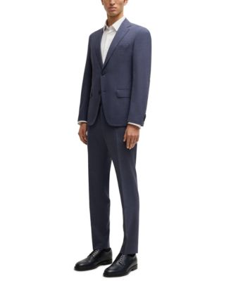 Hugo Boss - Men's Micro-Patterned Performance-Stretch Slim-Fit Suit