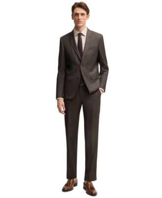 Hugo Boss - Men's Micro-Patterned Stretch Virgin Wool Slim-Fit Suit