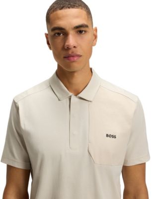 Men's Hopsack Panelling Paddy Polo Shirt