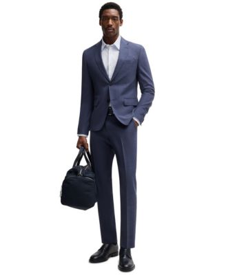 Men's Printed Cotton Blend Slim-Fit Dress Shirt