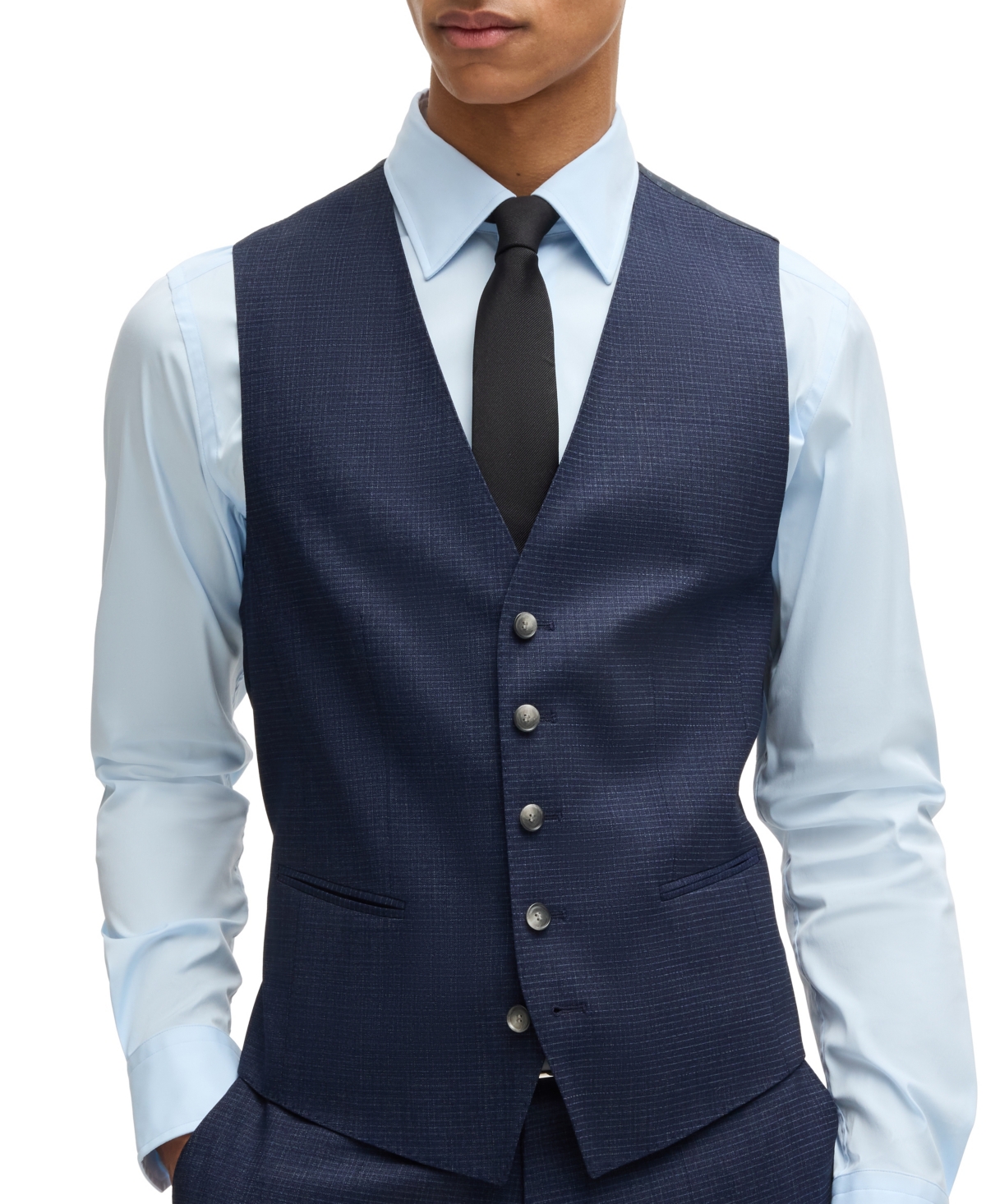 Boss by Hugo Men's Stretch Wool Regular-Fit Three-Piece Suit