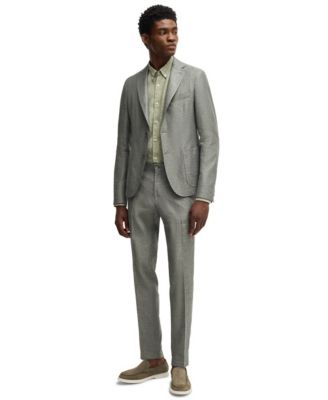 Men's Micro-Patterned Stretch Formal Trousers