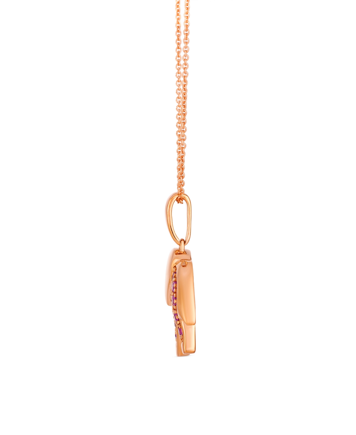 Le Vian Sapphire (0.01 Ct. T.w.) And Pink Sapphire (0.35 Ct. T.w.) Pendant Necklace In 14k Strawberry Gold In Gold
