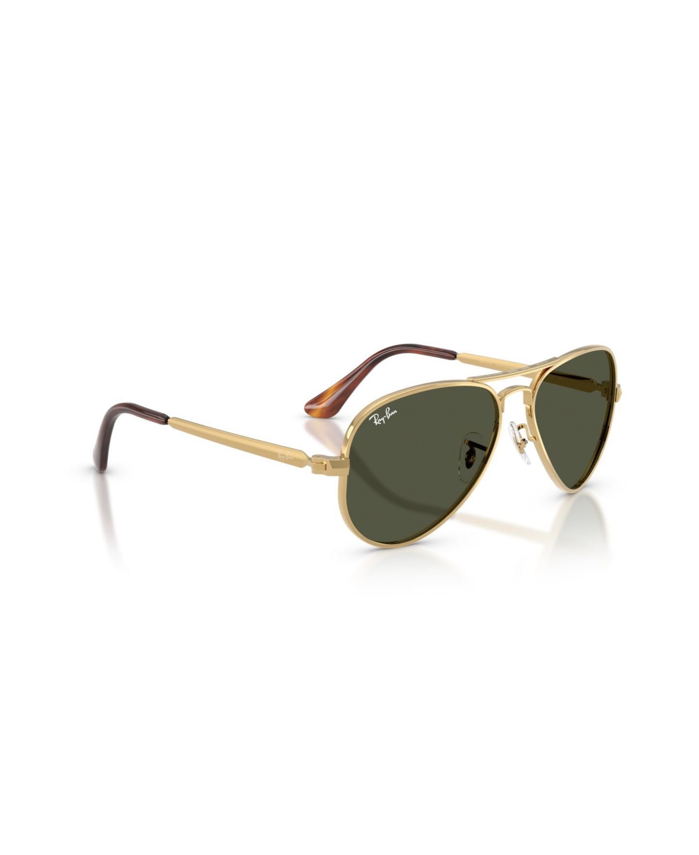 Солнцезащитные очки Ray-Ban Unisex Pilot Sunglasses, Aviator Max RB3925, цвет: Золотой / Зелёный — фото 2