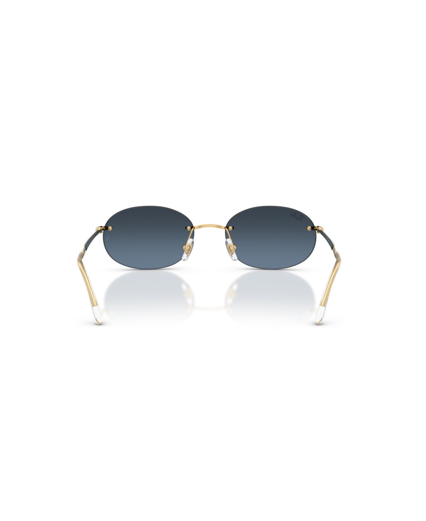 Солнцезащитные очки Ray-Ban Unisex Oval Sunglasses, RB3767, цвет: Золотой / Синий — фото 4
