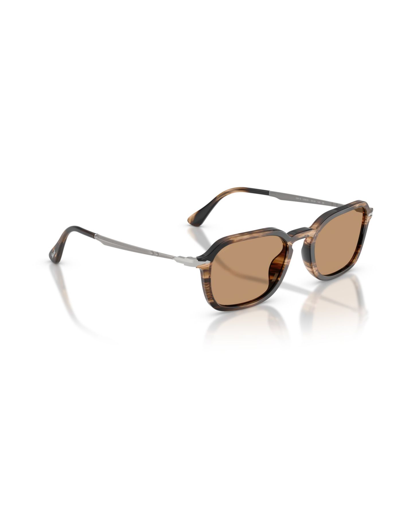 Солнцезащитные очки Persol Unisex Round, PO3381S, цвет: Чёрный / Коричневый — фото 2