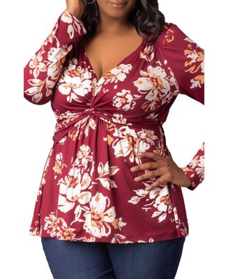 Plus Size Abigail Long Sleeve Twist Top