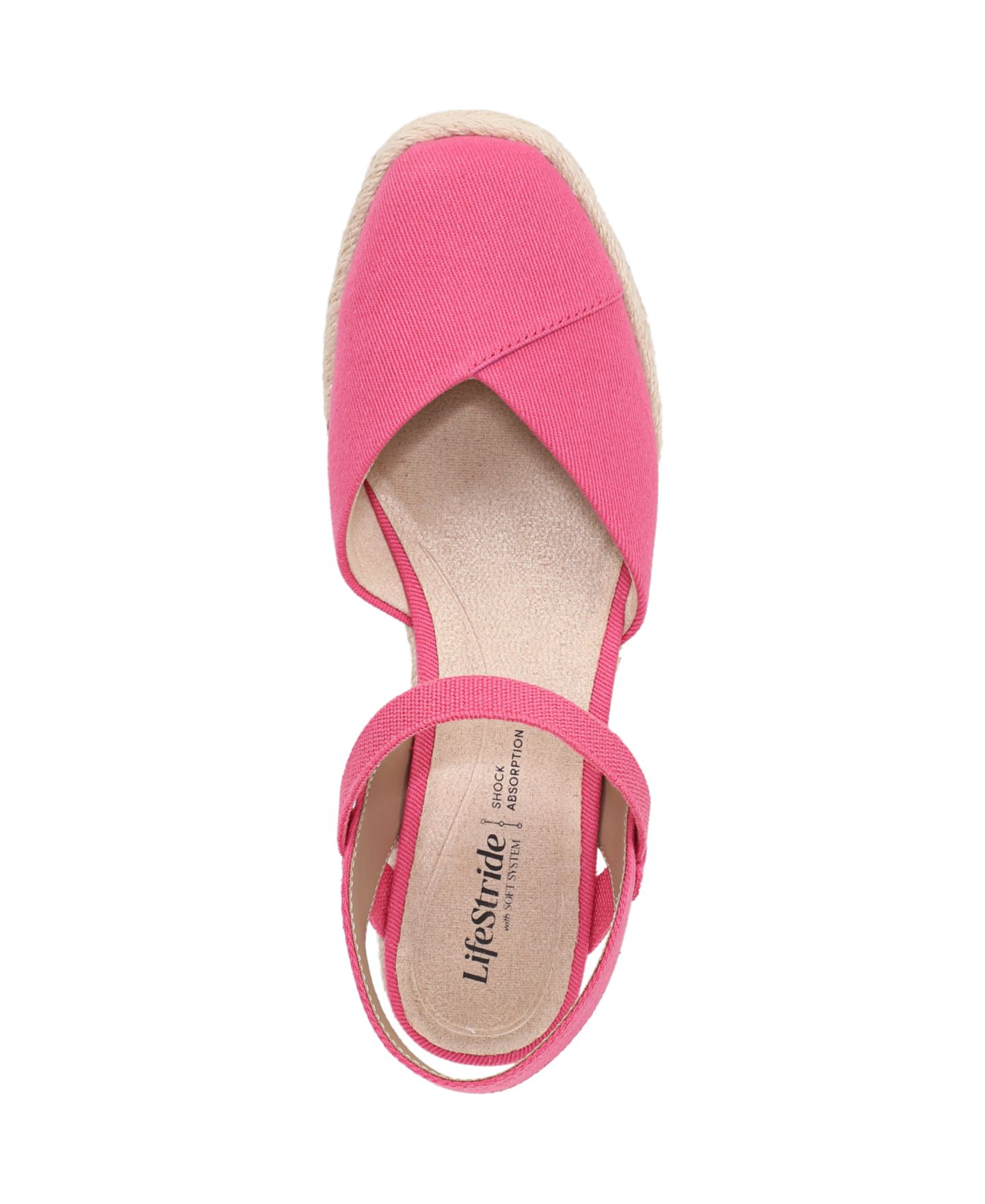 Женские сандалии LifeStride Pilar Espadrille Wedge, цвет: Розовый — фото 5