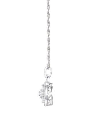 Diamond Pendant Necklace (1/2 ct. t.w.) in Sterling Silver
