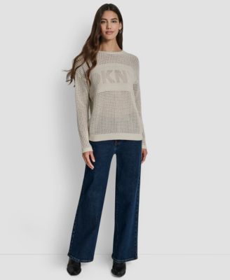 Petite Long-Sleeve Crew Neck Sweater