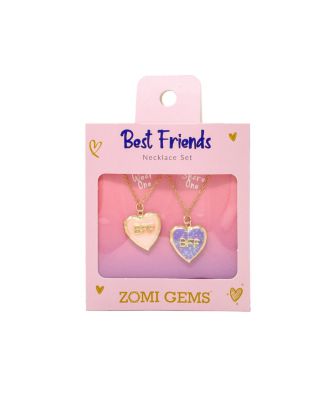 Girls BFF Heart Locket Necklace Set