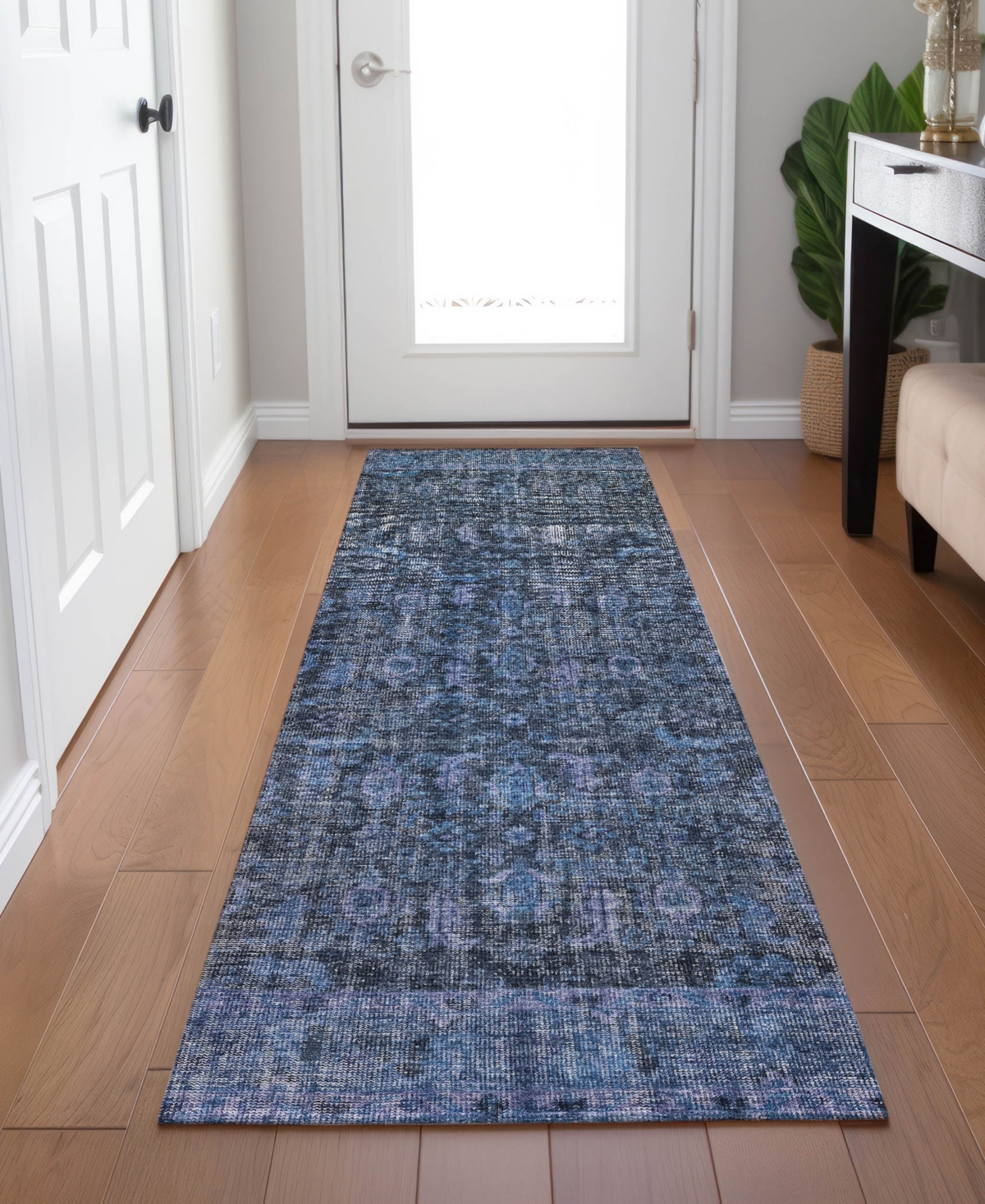 Dalyn Karaj Kj3 2'3"x7'6" Runner Area Rug In Blue