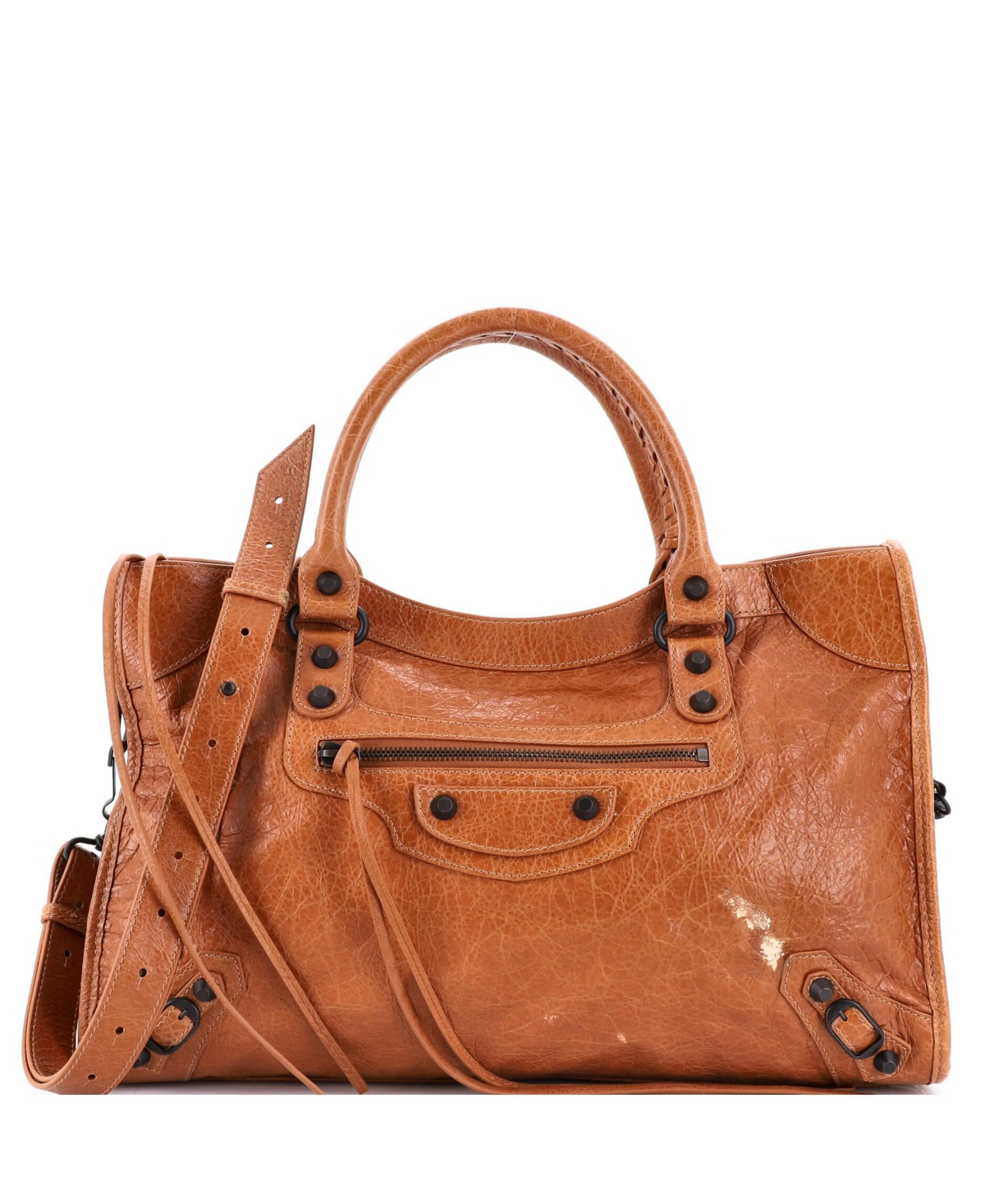 Pre-Owned Balenciaga Medium City Classic Studs Bag Leather