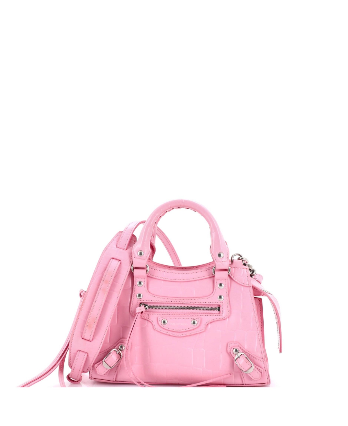 Pre-Owned Balenciaga Mini Neo Classic City Bag Embossed Leather