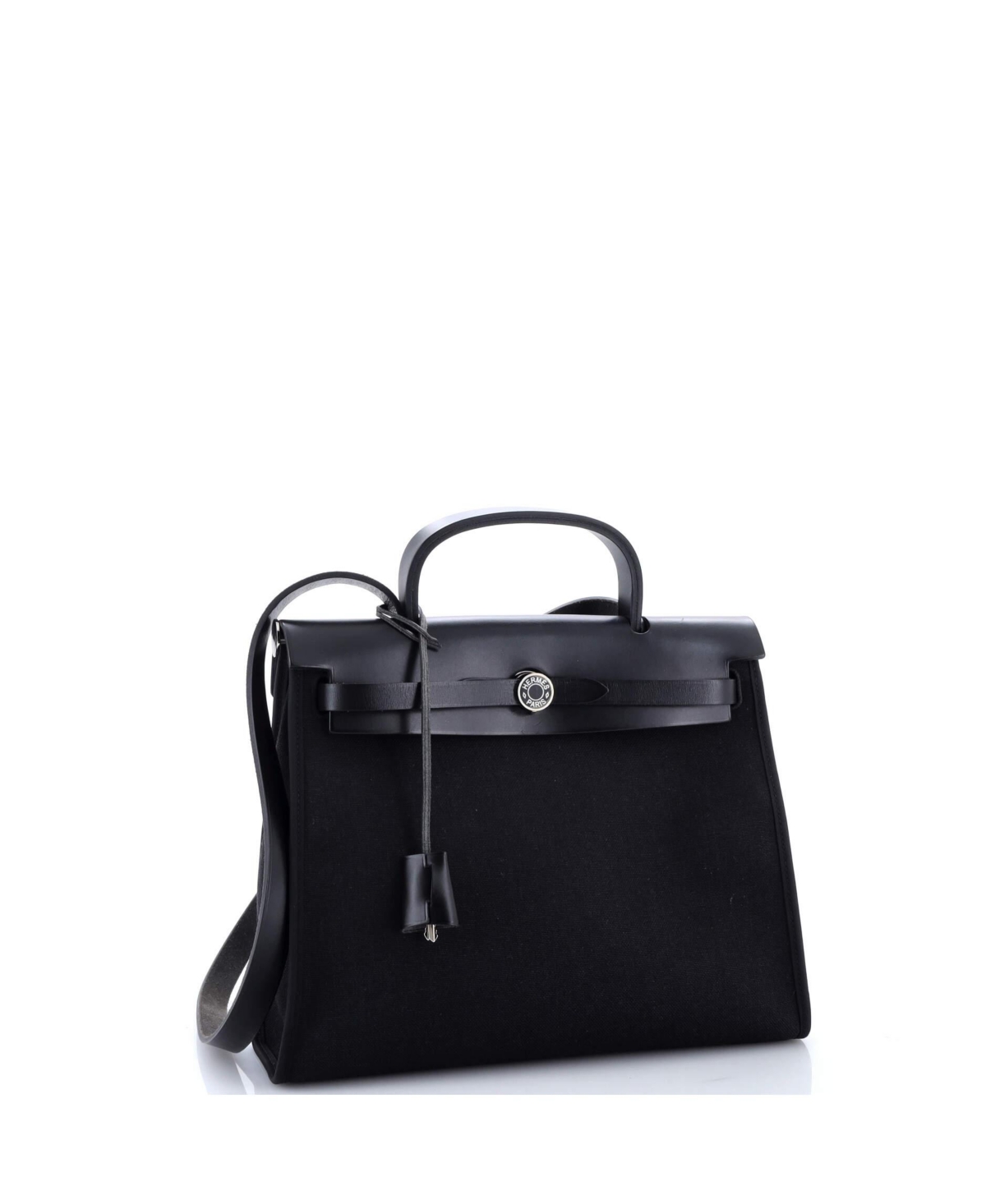 Pre-Owned Hermes Pm Herbag Toile and Leather