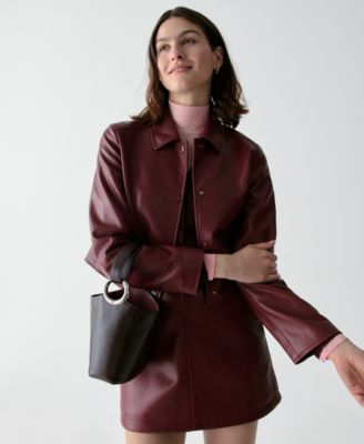 Halo Glazed Leather Mini Bucket Bag