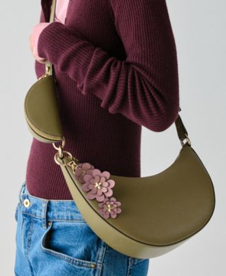 Mixed Material Spade Flower Bag Charms