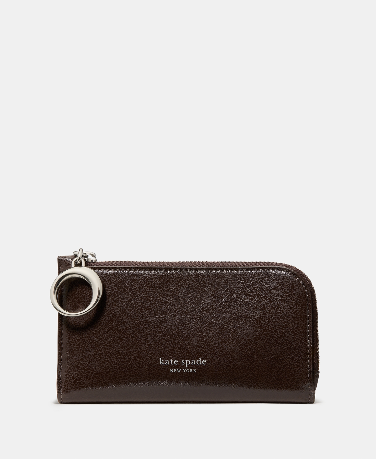 Kate Spade Halo Glazed Leather Bifold Wallet In Brown