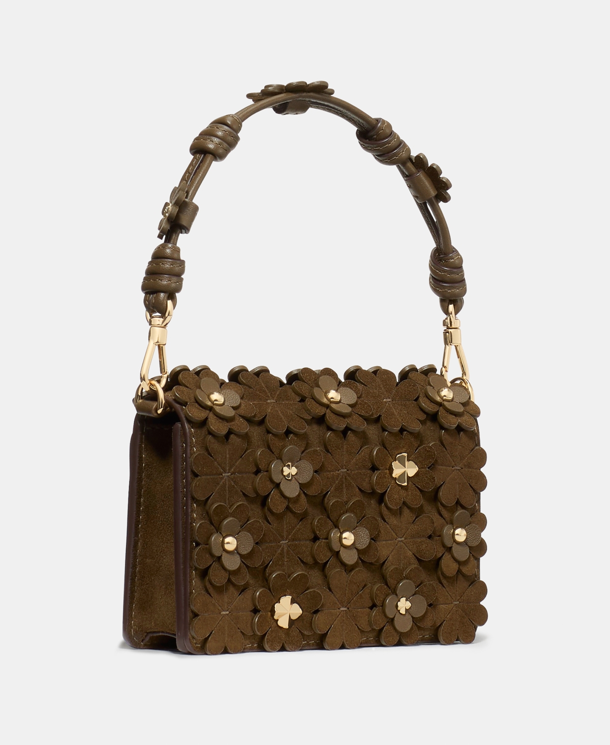 Kate Spade Natasha Floral Embellished Card Case Wallet In Brown