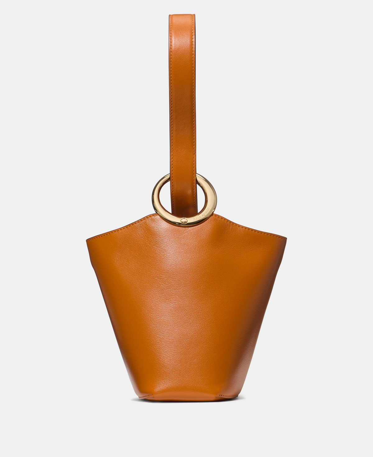 Kate Spade Halo Fine Grain Leather Mini Bucket In Orange