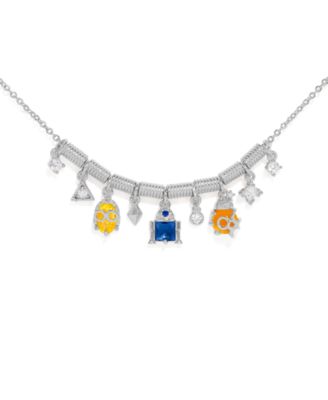 Star Wars Multi-Color Crystal Droids Charm Bracelet